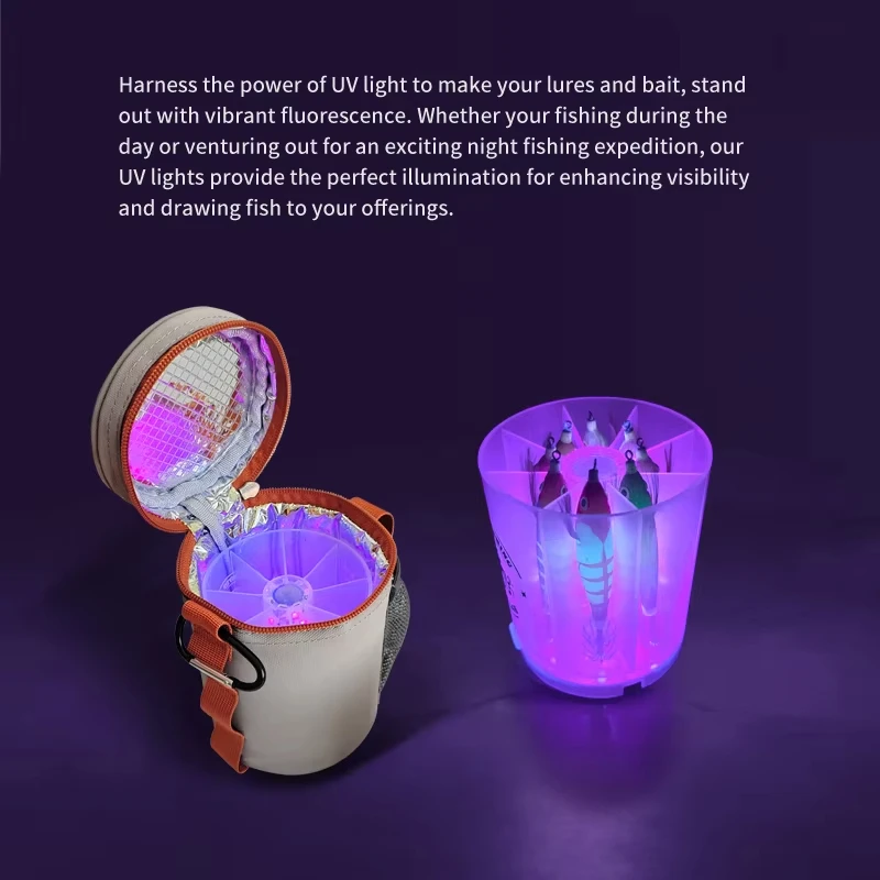New UV Squid Jig Fill Light LED Accumulator For Squid Lure Sea Fishing Accessories Squid Light Charger Fishing Supplies - imagen 4