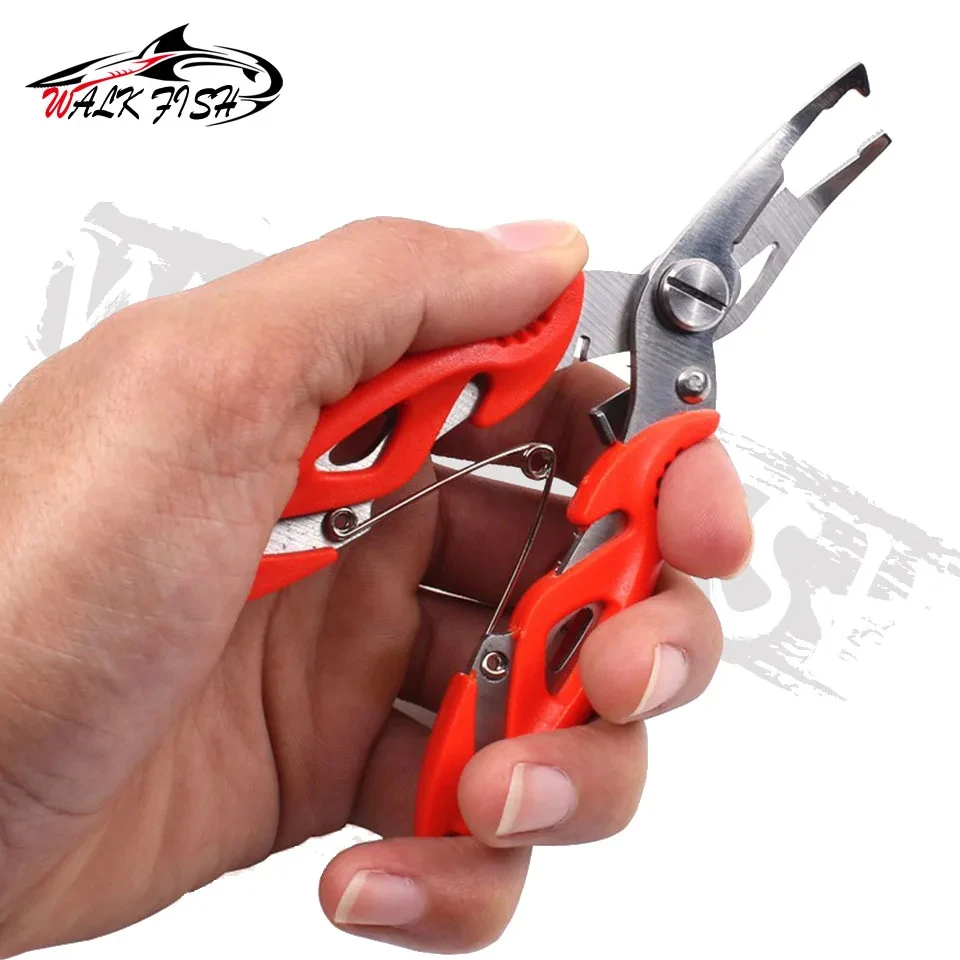 WALK Fish-Herramientas de pesca multifunción para artículos, aparejos de invierno, alicates, tornillo de banco, tijeras para tejer moscas, juego de trenzas, pinzas para pescado - imagen 3