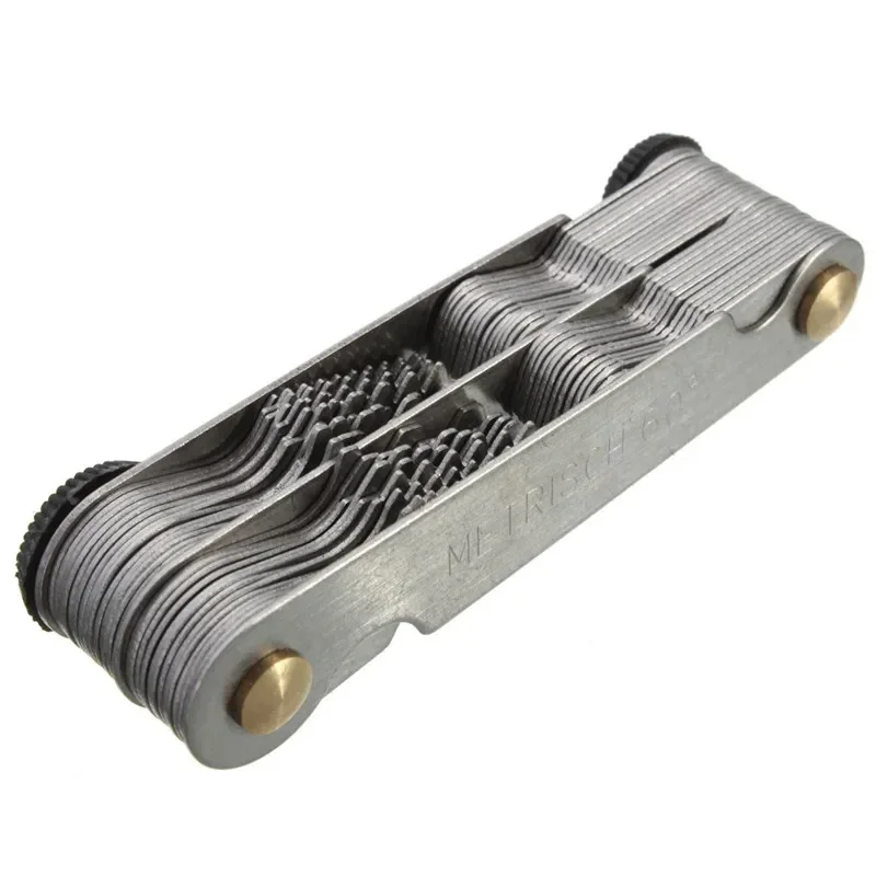 Juego de herramientas de medición de corte de paso de rosca de tornillo de 4 piezas 52 hojas + 2 piezas 60 ° +1 unidad 55 ° Medidores centrales para medición industrial, medidores - imagen 4