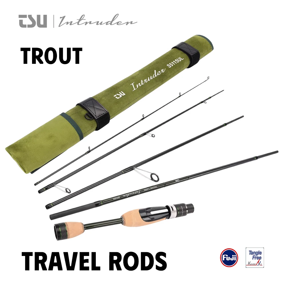 Caña spinning Tsurinoya Intruder extensible para trucha lubina