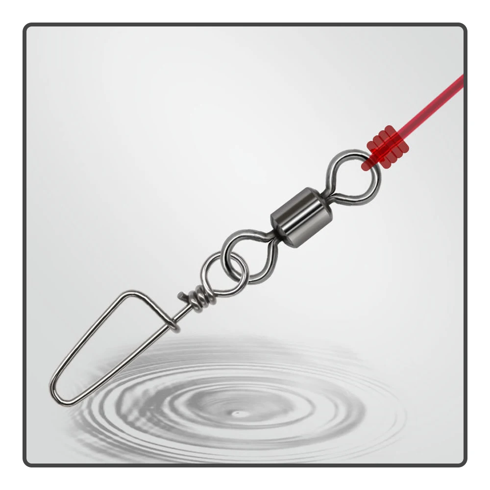 Conector giratorio de Metal de alta calidad + pasador curvo, suministros de pesca en mar y roca, accesorios de pesca - imagen 2
