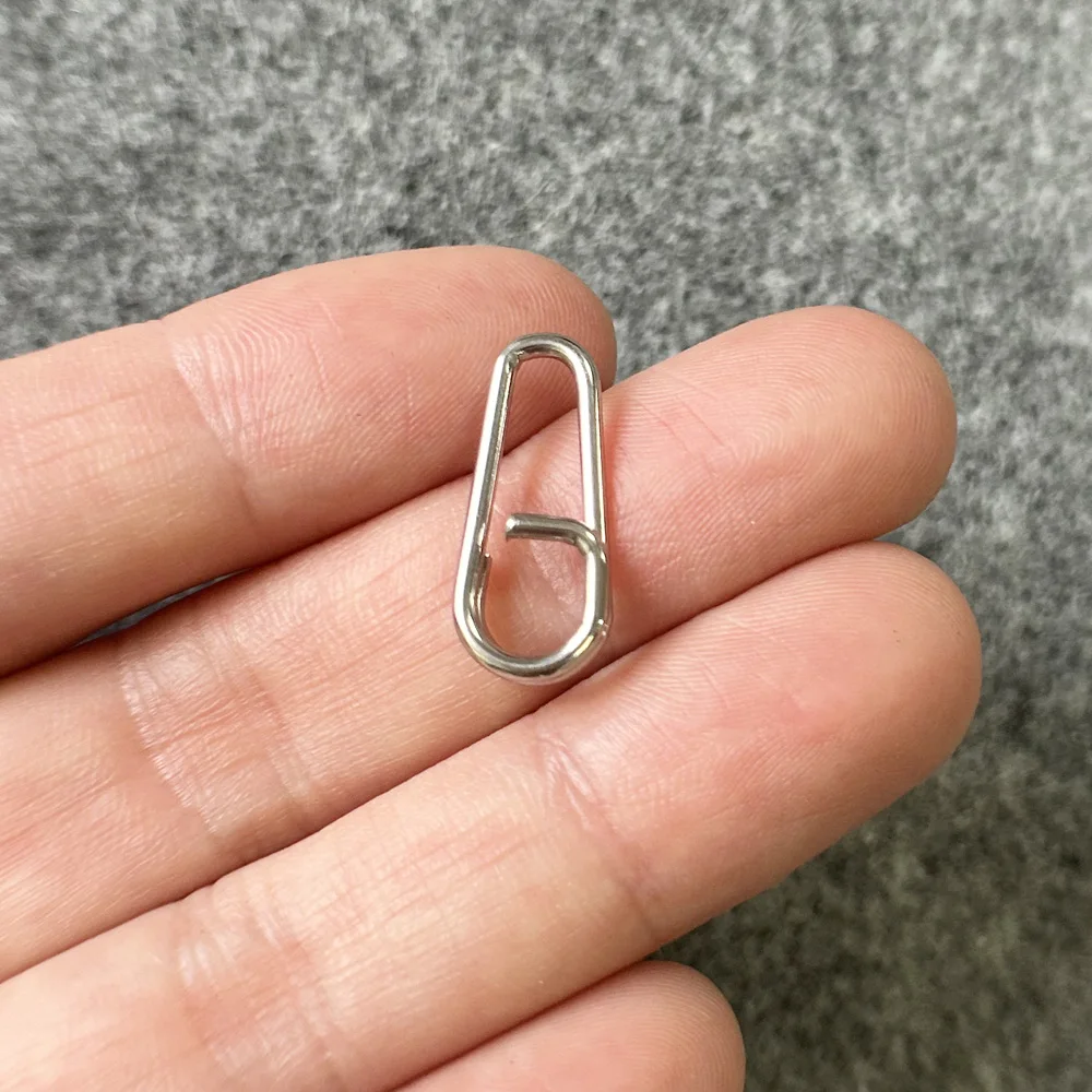 DNDYUJU-anillo ovalado de cabeza doblada de acero inoxidable, accesorios de pesca, Pin conector, anzuelo, señuelo, aparejos, 20-70 piezas - imagen 5