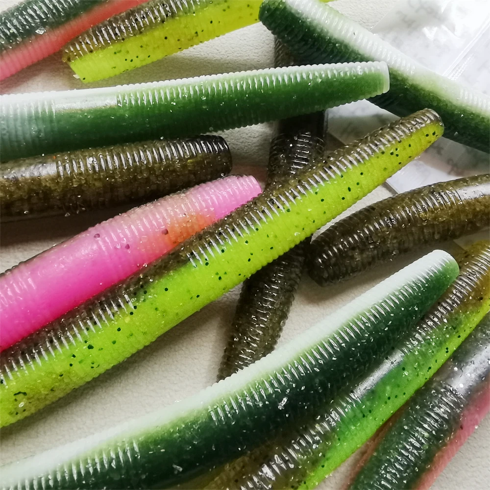 Señuelo no Yamamoto, cebo suave de alta gravedad específica, sin plomo, diseño de grasa, gusano, no Yamamoto, 3 pulgadas - imagen 3