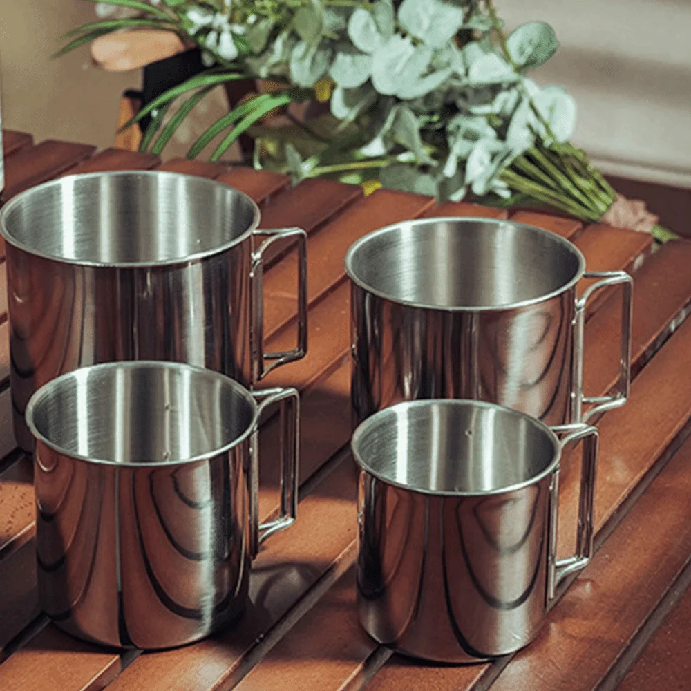 Tazas de camping acero inoxidable – Mango plegable para café - imagen 5