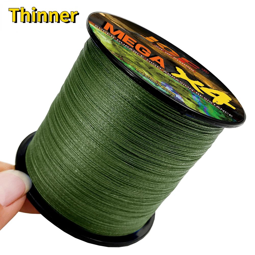 Sedal de pesca de carpa de 4 hebras, multifilamento suave, PE trenzado, 10-80LB, arrastre, 10 colores, resistente al desgaste, corte rápido de agua, 300/500M - imagen 5