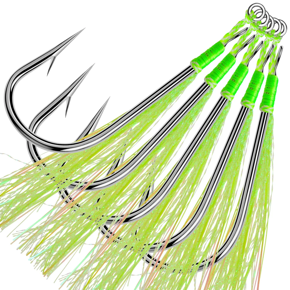 PROBEROS 10 Uds anzuelos de pesca de acero rico en carbono plantilla Nano recubierto anticorrosión - imagen 2