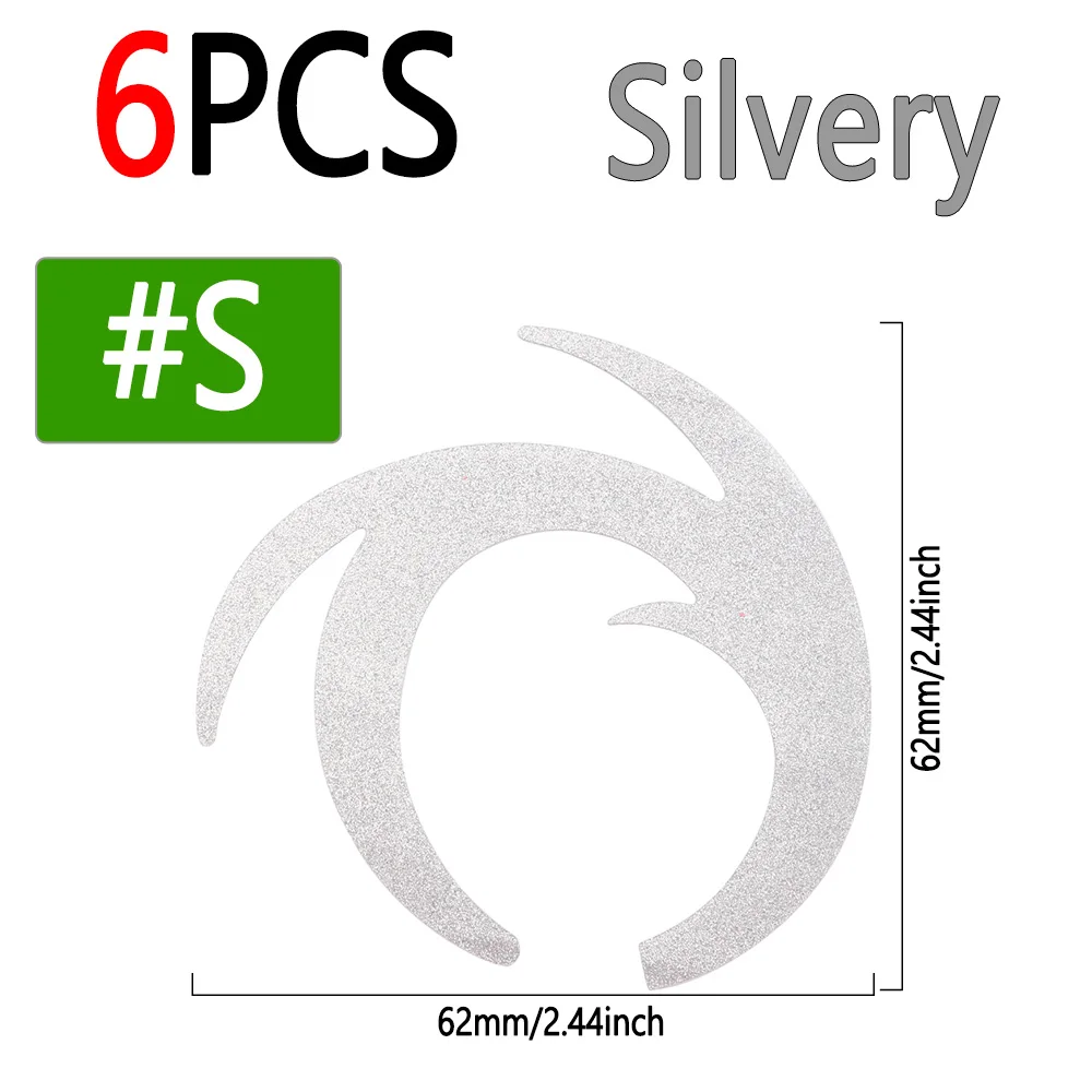 6pcs Silvery S