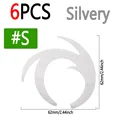 6pcs Silvery S
