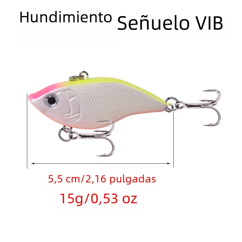 Señuelo de pesca con vibración de hundimiento, cebo duro de plástico Artificial, para todos los aparejos de pesca de profundidad, 5,5 cm, 15g, 1 unidad - imagen 3
