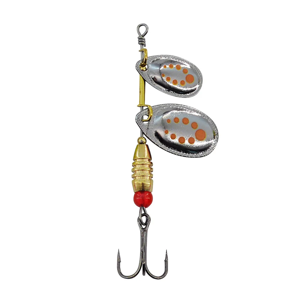 Spinner Bait metálico 6g para trucha y lubina – Cuchara doble rotación - imagen 4