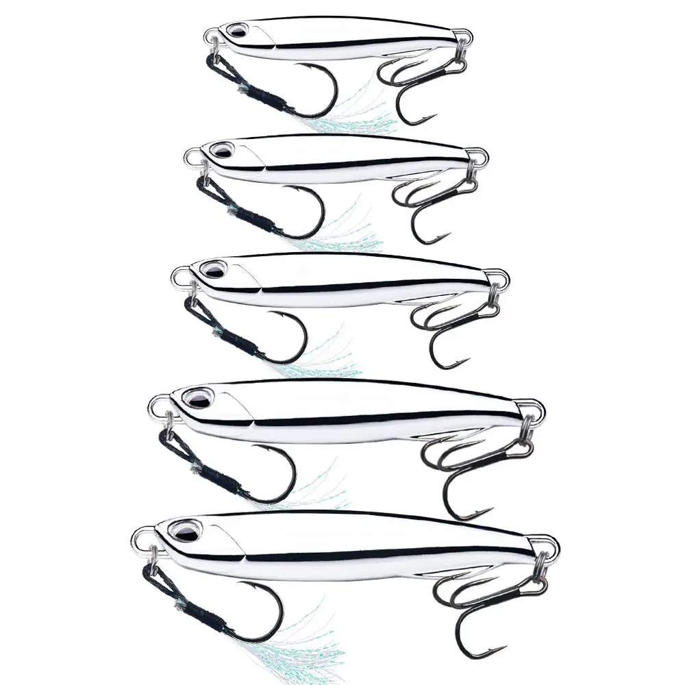 Cebo de plantilla de Metal de 10g-80g, superficie de espejo, electrochapa, placa de señuelo de pez duro Artificial, cuchara de plata, cebo giratorio, cebo de caballa - imagen 3