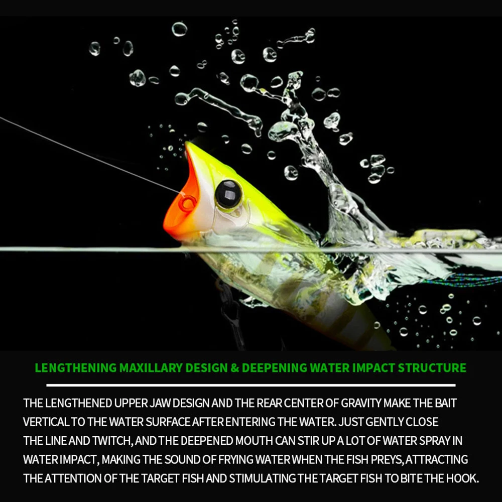 Señuelos de pesca flotantes Popper Wobbler de 7cm y 12,4g, cebo duro Artificial de fundición larga, Jerkbait, aparejos de pesca de lubina PP126 - imagen 5