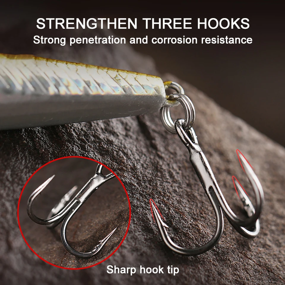 WALK FISH-señuelo de pesca de pececillo, 1 piezas, bola de acero magnética, cebo Megabass de fundición larga, hundimiento lento y Wobblers flotantes - imagen 5