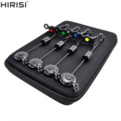Hirisi LED Carp Fishing Swingers Drop Off Indicador 4 Color en caja con cremallera Carp equipo de pesca B2022