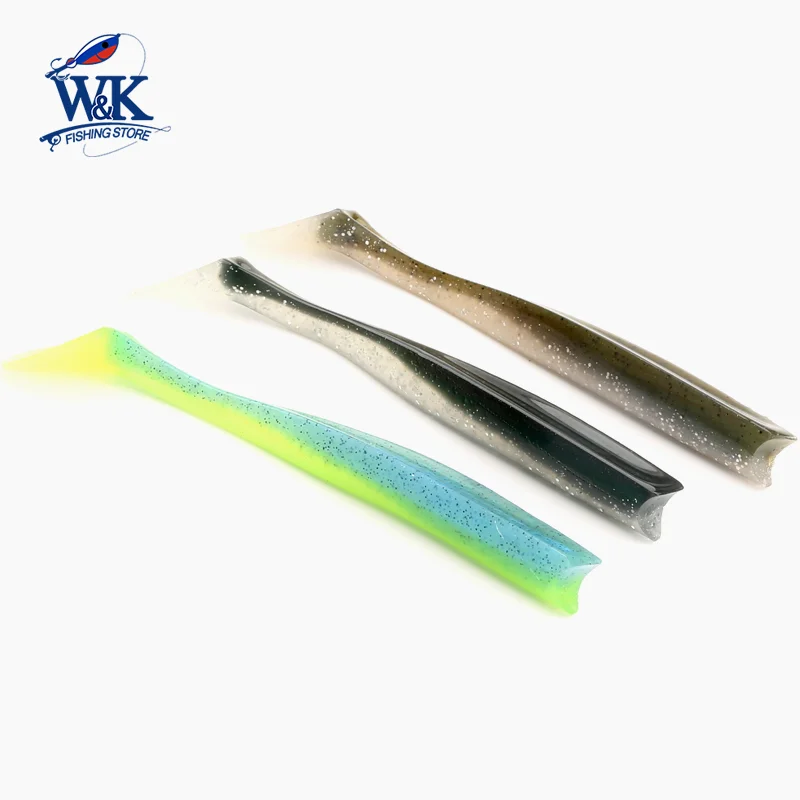 17cm cola de paleta grande para el envío en el océano 3 uds/pk cebo suave bacalao roca peces Señuelos de pesca barco Trolling Shad Jig Head Rig señuelo de PVC - imagen 2