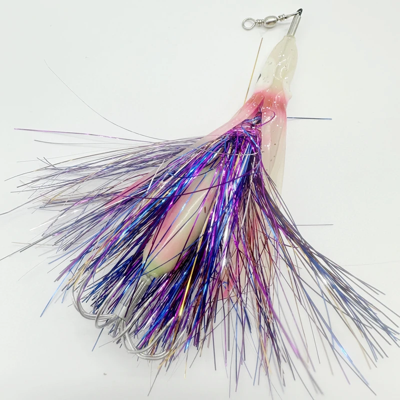 Shrimp30-60g de madera para pesca, pulpo, calamar, falda, gancho, plomo, pesas luminosas - imagen 2