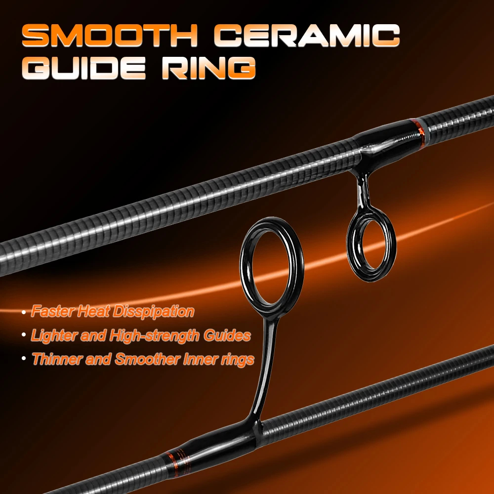 Caña giratoria de pesca Mifine ATTACKING XUL 0-2g/0-3g 1,68 m/1,80 m punta sólida de acción rápida para lubina trucha perca cañas de pescar - imagen 3