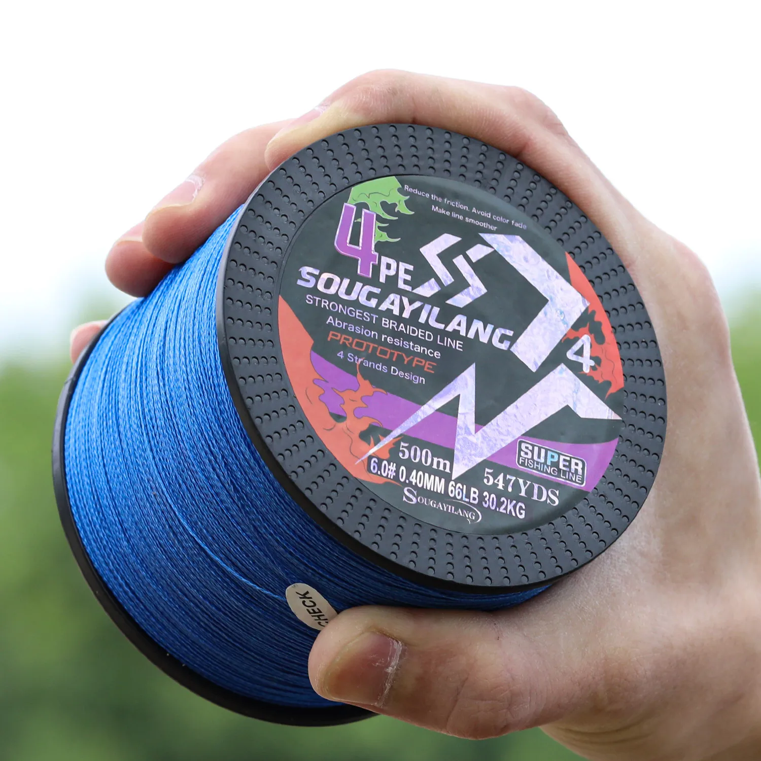 Línea trenzada de PE Sougayilang 100/300m 4X para sedal de pesca arrastre máximo 66LB línea de PE multifilamento para pesca en agua salada en el mar - imagen 5