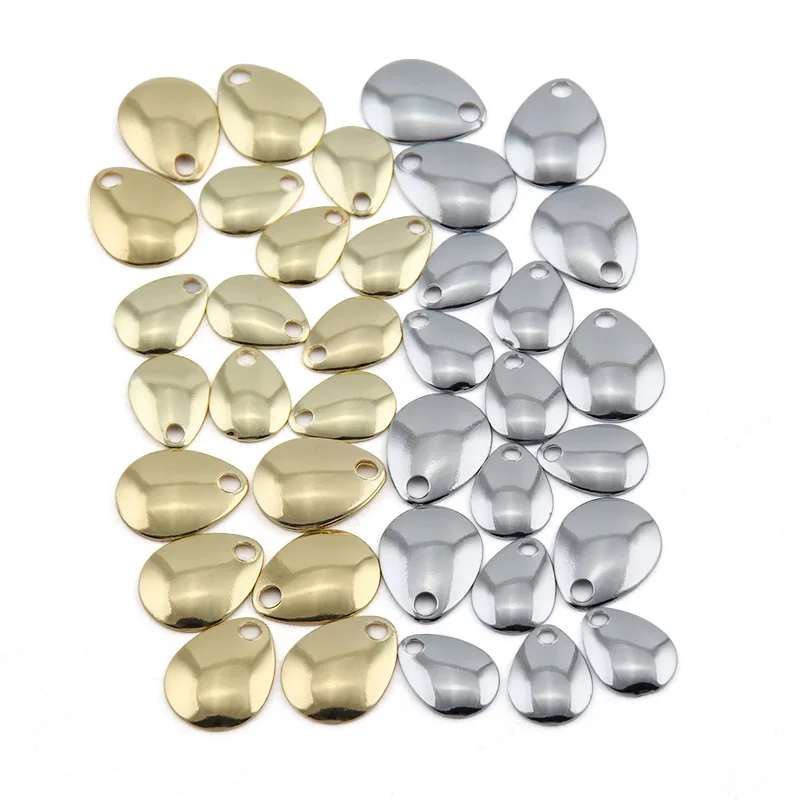 10 piezas de lentejuelas de carretera, cebo con forma de gota de agua, lentejuelas giratorias de oro y plata, 0,5g/0,8g, accesorios de equipo de pesca - imagen 2