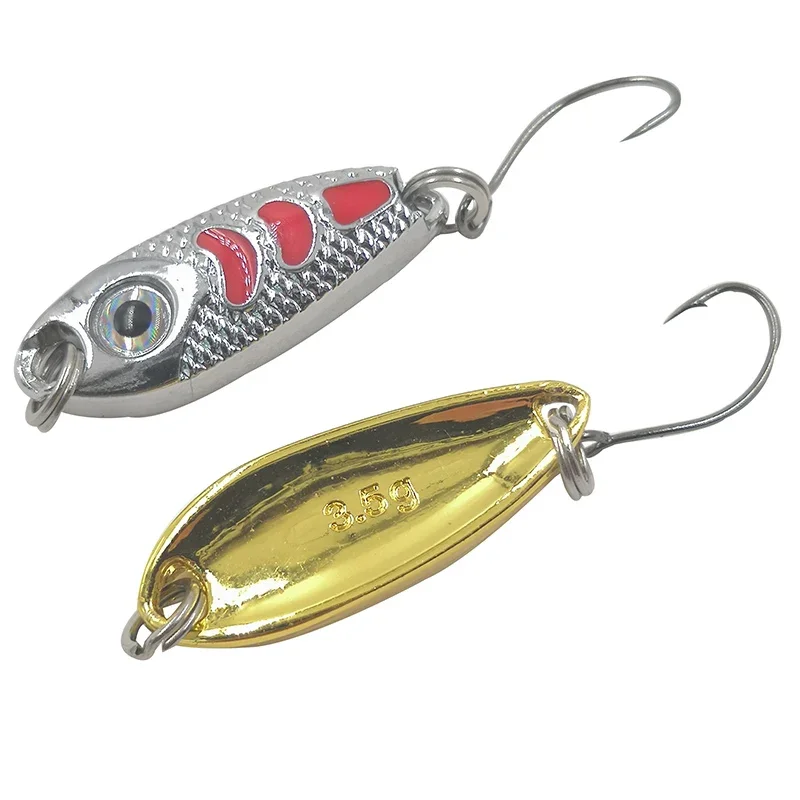1 Uds 1,5g/2,5g/3,5g Mini Wobbler cuchara de lentejuelas señuelo cebo duro Spinnerbait Isca Artificial Pesca Wobblers aparejos de Pesca con mosca - imagen 5