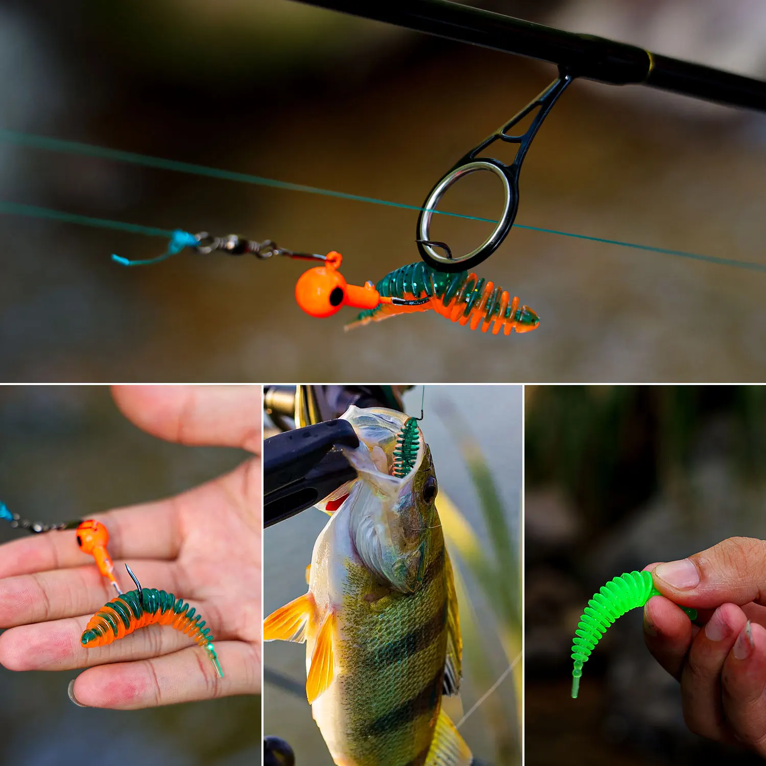 Sougayilang-cebo de gusano de 12 colores, 40mm, 60mm, señuelo de pesca flotante de agua dulce, cebo suave de silicona para pesca de carpa, lubina y Lucio - imagen 5