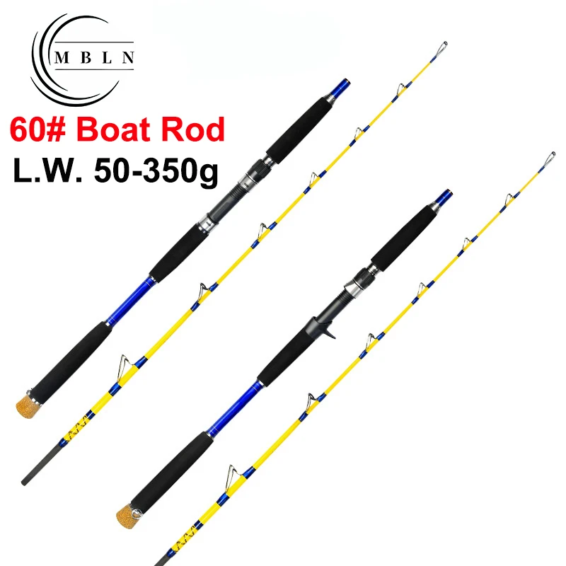 MBLN Caña Slow Jigging Secciones Fibra Vidrio Mar Spinning Casting