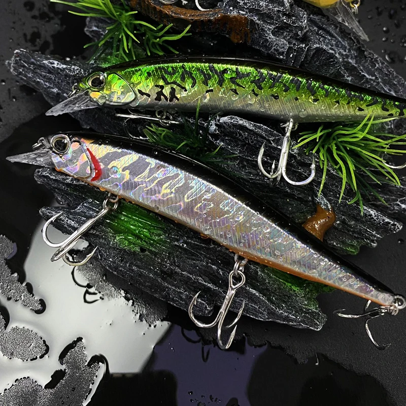 120mm 18.5g Drijvende Minnow Vissen Lokken 120F Forel Bass Karper Wobblers Isca Pesca Casting Visgerei Harde aas M084 - imagen 3