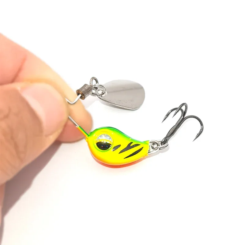 OUTKIT nuevo 4,5g/7,5g Metal VIB Micro señuelo de pesca Spinner hundimiento cuchara giratoria Pin Crankbait lentejuelas cebos aparejos de pesca - imagen 2