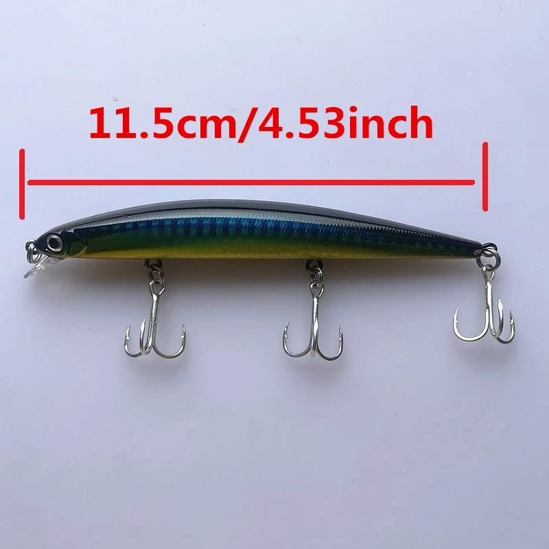 8133 11,5 cm 10g1PCS LURETV entrar en el mar cebo de vía fluente pesca en el mar hundimiento lento Mino Cookai SLIM 120F/140F lubina - imagen 4