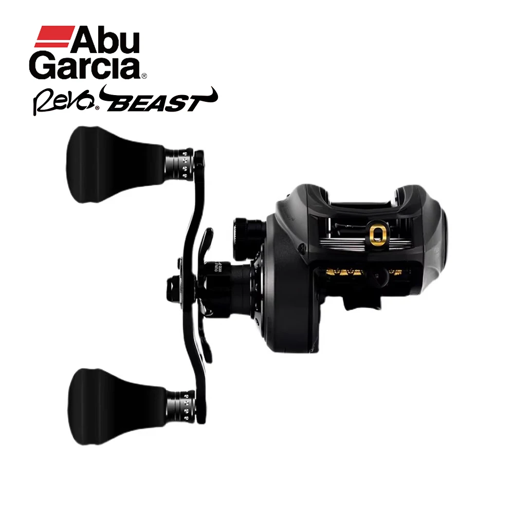 Abu García Original REVO 4 BEAST carrete de pesca Baitcasting sistema de doble rotura 7 + 1BB 14KG fibra de carbono perfil bajo agua salada - imagen 4