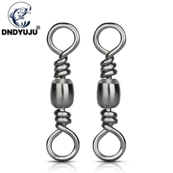 DNDYUJU-conector giratorio de pesca, anzuelos de mar de acero inoxidable, para pesca en el mar, 10 Uds. (2/0-5/0)