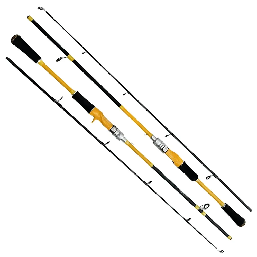 GHOTDA caña de pescar de fundición rotativa M, peso de cebo 5g-20g, fibra de carbono, punta media rápida, agua salada, ultraligera, roca de 2 secciones - imagen 5