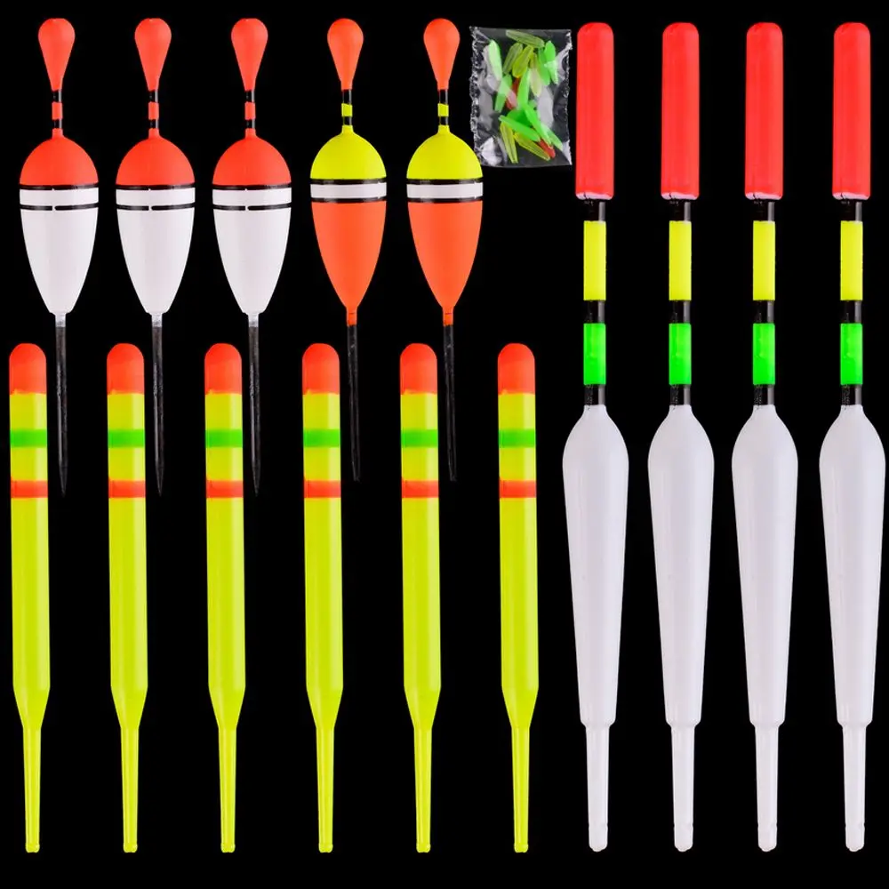 Herramientas de plástico para Pesca, Señuelos de goma, aparejos de pesca, boya Vertical, flotadores de pesca en el mar, tamaño 15 unids/set - imagen 2