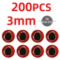 200pcs red 3mm