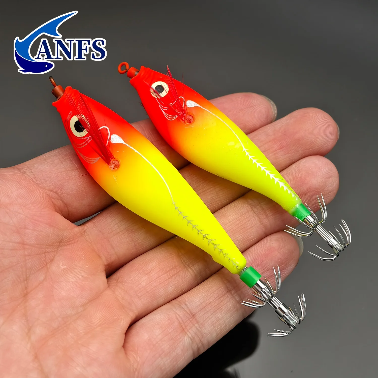 ANFS Señuelos Egi brillantes – Poteras para calamar, sepia y pulpo