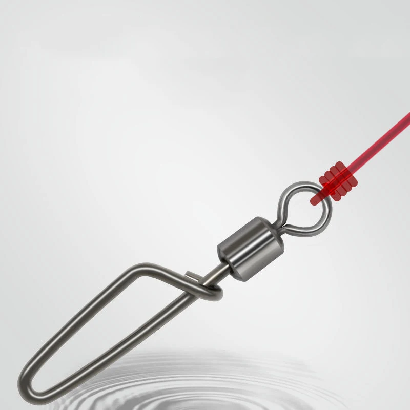 500 unids/lote rodamiento giratorio conector de Pesca accesorios de Pesca de carpa de cobre Snap Pin curvo anzuelo señuelo aparejos de Pesca - imagen 3