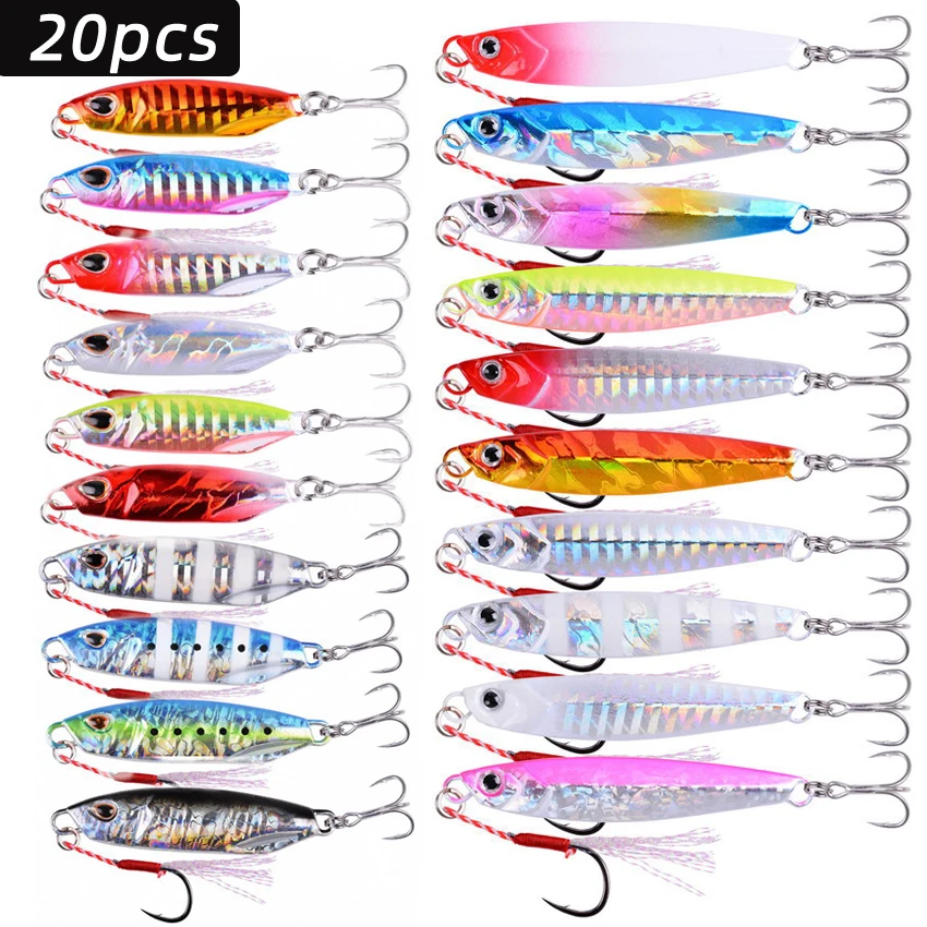 Juego de cucharas de plantilla fundidas de Metal de calidad japonesa, 20g- 60g, fundición a tierra, Jigging, peces, lubina, Señuelos de Pesca, aparejos de cebo Artificial - imagen 2