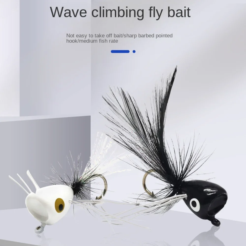 Señuelo de pesca con mosca de plumas, anzuelos de gusano de lana, cuerpo negro, Rown Nymph Caddis, Mosca de trucha, cebo de pesca con mosca, 8 # - imagen 5