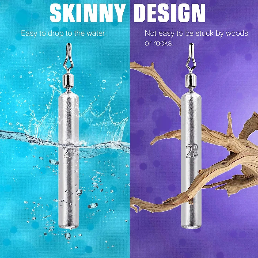 FishTrip Drop Shot peso plomos de pesca Drop Shot Rig Bass Hook accesorios de aparejos - imagen 3