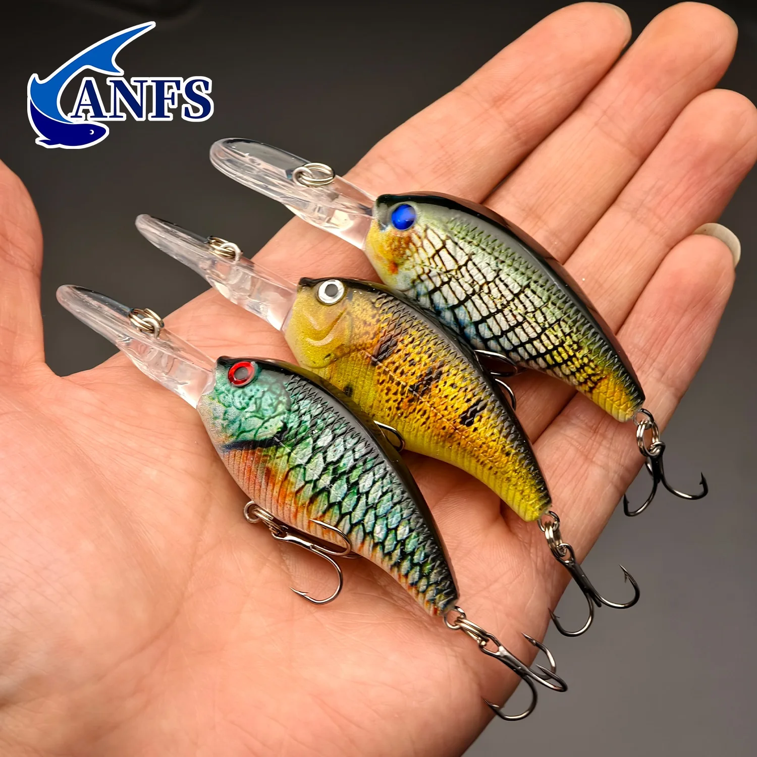 ANFS Crankbait señuelo realista cebo duro biónico - imagen 5