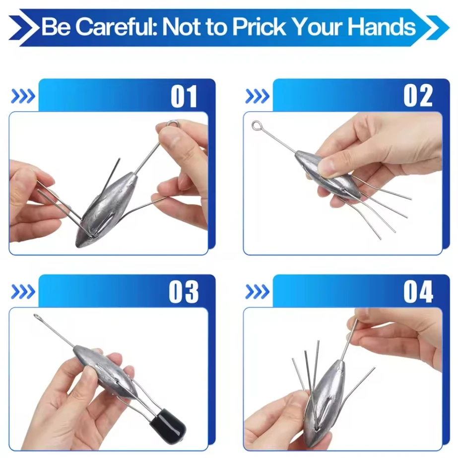 5 uds Sputnik plomo Surf herramienta de pesca cola larga agua salada Surf fundición plomos bagre playa araña pesas lubina aparejos de pesca - imagen 5