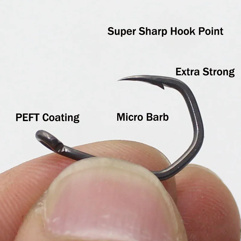 Anzuelos para carpa con recubrimiento PTFE y ojo de acero inoxidable - imagen 4