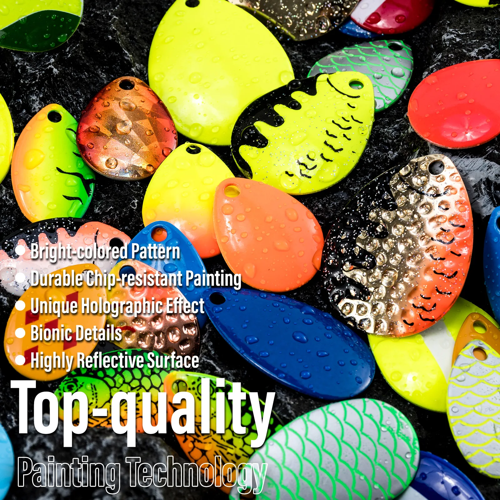 Kit de fabricación de Spinner de pesca en línea, cuerpo de señuelo de hoja giratoria, anzuelo de pulpo triple, aparejo de lubina y trucha, Walleye Pompano, 1721 piezas - imagen 3