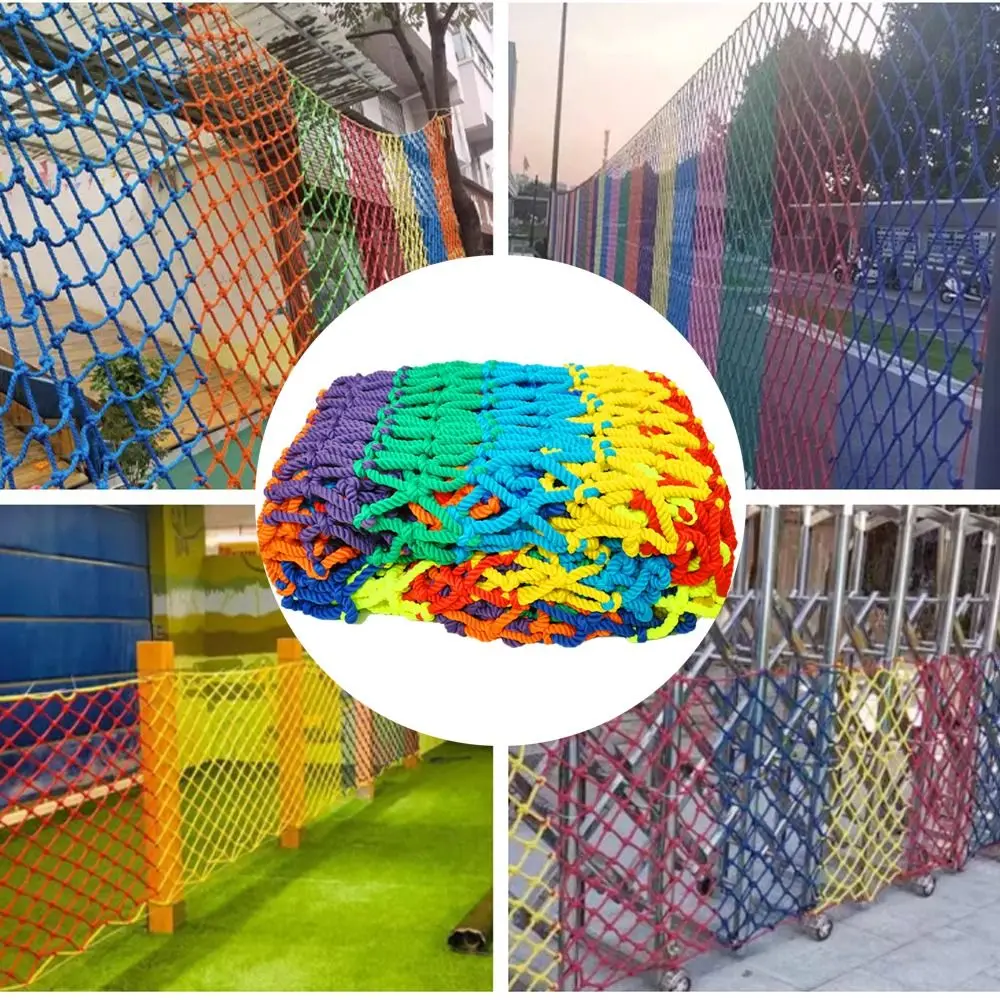 Nuevo Red de cuerda con agujeros de 5cm, red para juegos de balcón, red de seguridad para niños, red anticaída para escaleras y Patio,