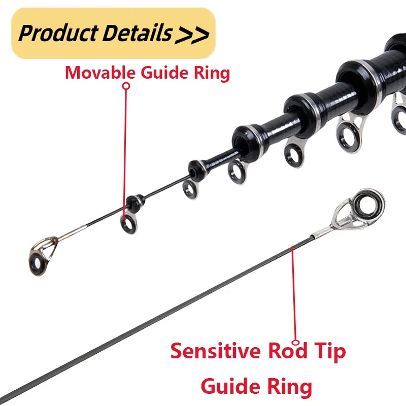 Caña de pescar telescópica para Surf Shore Casting, caña alimentadora de carpa de lanzamiento de larga distancia de 2,7 M-6,3 M para aparejos de Pesca de trucha y lubina - imagen 5