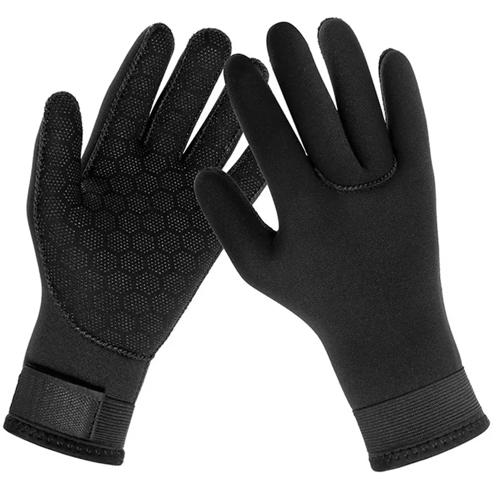Guantes de buceo térmicos de invierno de 3mm para esquí al aire libre, pesca, senderismo, antideslizantes, impermeables, cálidos, compatibles con pantalla táctil - imagen 5