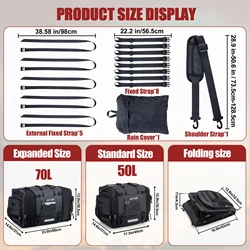 Bolsa Trasera Moto Impermeable Goture Expandible con Funda Lluvia