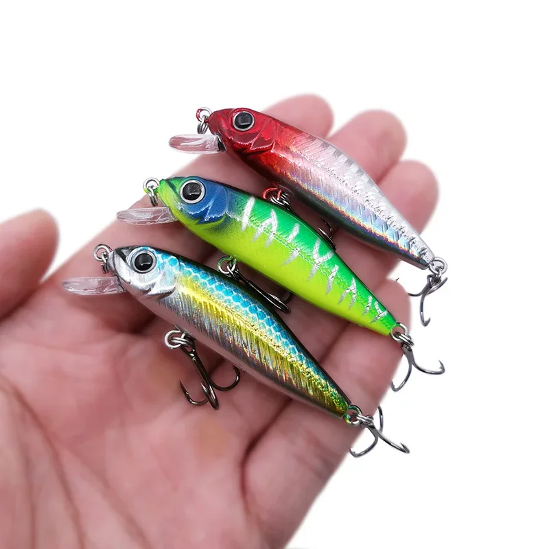 OUTKIT 1 Uds mini señuelo de pesca Minnow 55mm 4,8g Crankbait cebo duro Topwater Artificial Wobbler Bass Japón accesorios para moscas - imagen 2