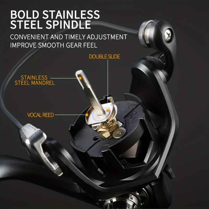 BILLINGS-carrete de pesca giratorio para agua dulce y salada, accesorio serie BK 1000 ~ 6000, relación de transmisión 5,2: 1, arrastre máximo de 22lb, carrete poco profundo - imagen 5