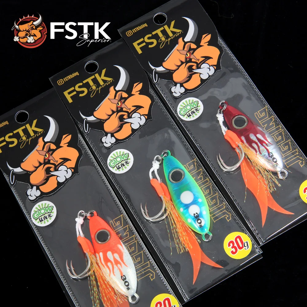 FSTK nuevo plantilla de Metal fundido plantilla de paso lento 3040 60G Shore Casting Jigging cuchara plantilla de agua salada cebo Artificial atún aparejos de agua salada - imagen 5